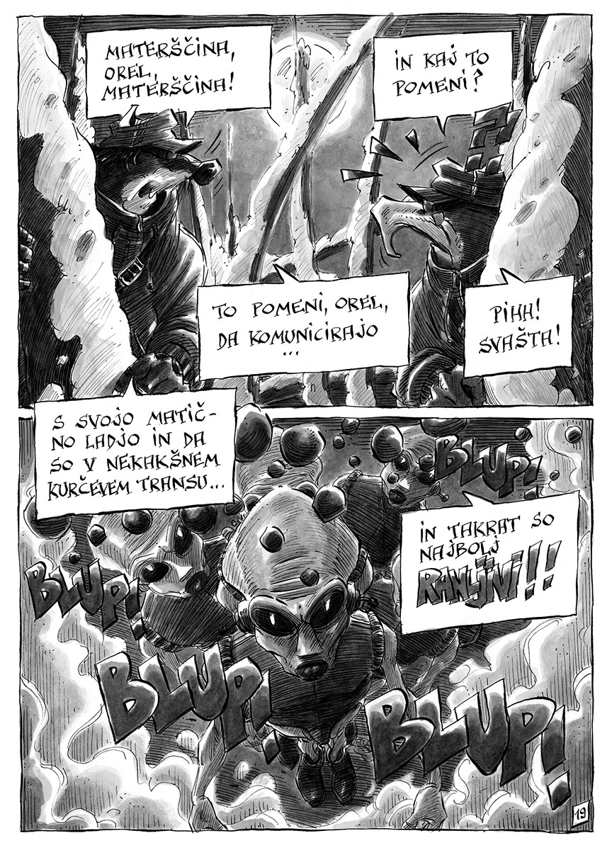 Marko
                      Kociper: Jazbec in otok mrtvih / The Badger and
                      the Island of the Dead, 2014, strip / comics