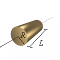 Rotational Inertia for Solid Cylinder (Disk) About Central Axis VRML Model