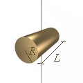 Rotational Inertia for Solid Cylinder (Disk) About Central Diameter VRML Model