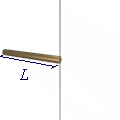 Rotational Inertia for Thin Rod About Axis Through One End Perpendicular to Length VRML Model