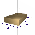 Rotational Inertia for Slab About Perpendicular Axis Through Center VRML Model