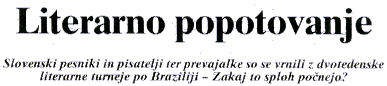 Literarno popotovanje