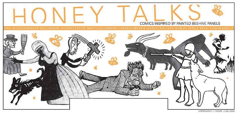 Honey Talks - comics inspired by painted beehive panels