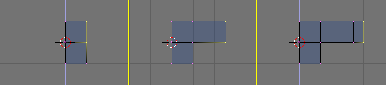 Extruding the arm in two steps.