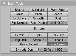 The Spin Tools buttons in the Edit Buttons window.
